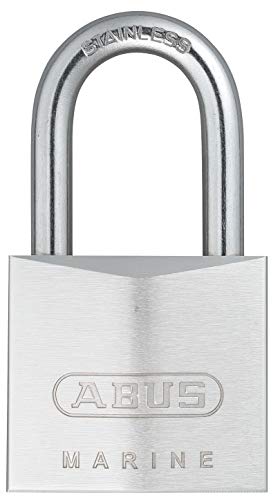 ABUS 75IB/40HB40 Marine Grade Chrome Plated Brass Padlock with 1 1/2" Stainless Steel Shackle, Keyed Different