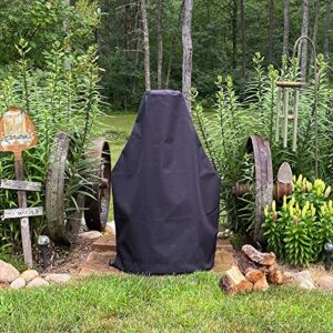 The Blue Rooster Supersize Year Round Chiminea Cover in Charcoal