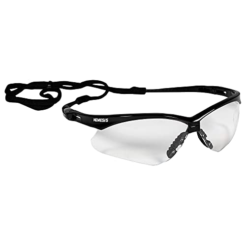 KleenGuard Nemesis Safety Glasses Black Frame Clear Lens Anti Fog