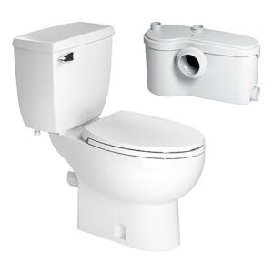 saniflo sanibest pro: macerating upflush toilet kit (with elongated bowl)
