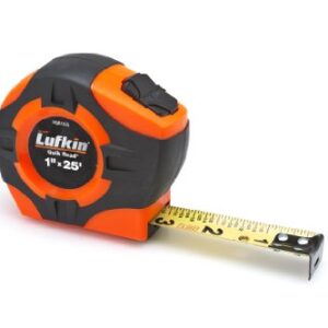 Lufkin PQR1425 Quickread Power Return Tape, 1-Inch by 25-Feet, Hi-Viz Orange