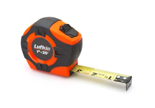 Lufkin PHV1425D Power Return Engineer's Tape, 1-Inch by 25-Feet, Hi-Viz Orange