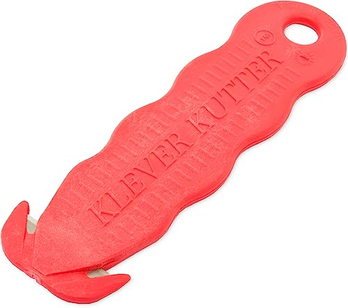 San Jamar KK401YL Klever Kutter Safety Box Cutter Knife, Yellow