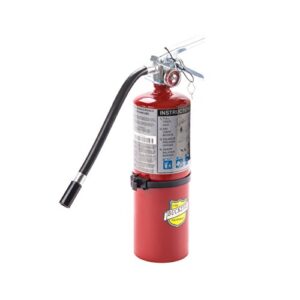 buckeye 25614 abc multipurpose dry chemical hand held fire extinguisher with aluminum valve and vehicle bracket, 5 lbs agent capacity