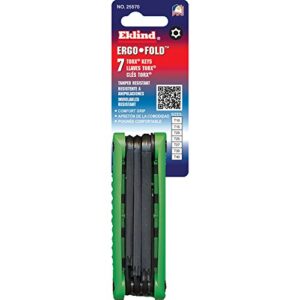 eklind 25570 ergo-fold fold-up security (tamper resistant) torx star - 7pc set t10-t40