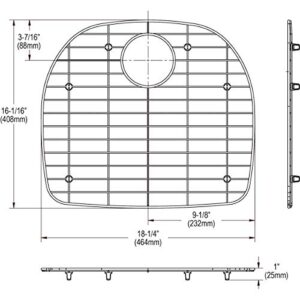 Dayton GOBG2118SS Stainless Steel Bottom Grid