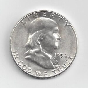 1954-s uncirculated franklin half dollar