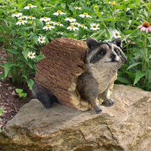 Design Toscano Bandit the Raccoon Indoor/Outdoor Garden Animal Statue, 7 Inches Wide, 10 Inches Deep, 7 Inches High, Handcast Polyresin, Full Color Finish