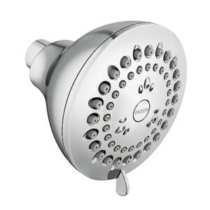 moen adler chrome 3.5-inch 4-function showerhead with various high-pressure options, pressure boosting shower head, 23026