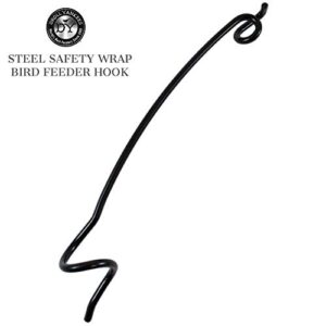 Droll Yankees SWH-8 Safety Wrap Hook Black Steel Pole Attachment for Hanging Bird Feeders, 8"