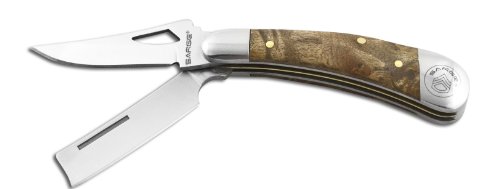 Sarge Knives - 3 2 Bladed Fold Knife W/Burl Wood Handle (SK-403)