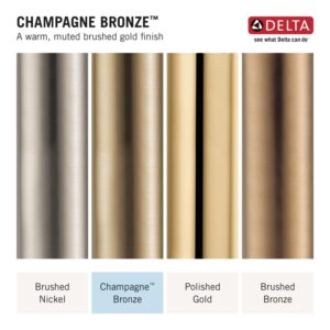 Delta Faucet Lahara Gold Bathroom Faucet, Centerset Bathroom Faucet, Diamond Seal Technology, Metal Drain Assembly, Champagne Bronze 2538-CZMPU-DST