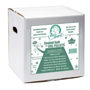 bare ground bgcsca-40 premium coated granular ice melt with calcium chloride pellets, 40 lbs