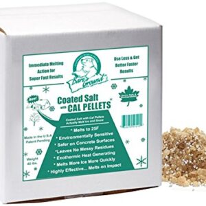 Bare Ground BGCSCA-40 Premium Coated Granular Ice Melt with Calcium Chloride Pellets, 40 lbs