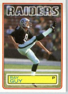 1983 topps football card #299 ray guy