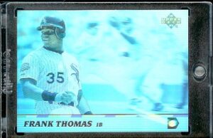 1992 upper deck hologram baseball card #52 frank thomas