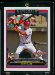 2006 topps ryan zimmerman washington nationals limited edition baseball rookie card - shipped in protective screwdown display case!