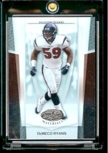 2007 leaf certified materials football card #117 demeco ryans