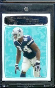 2008 topps rookie progression football rookie card #154 demarcus ware