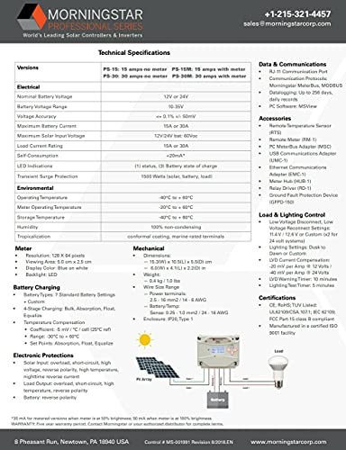 Morningstar PS-15 ProStar Solar Controller 15A