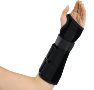 medline wrist and forearm splint, left, medium