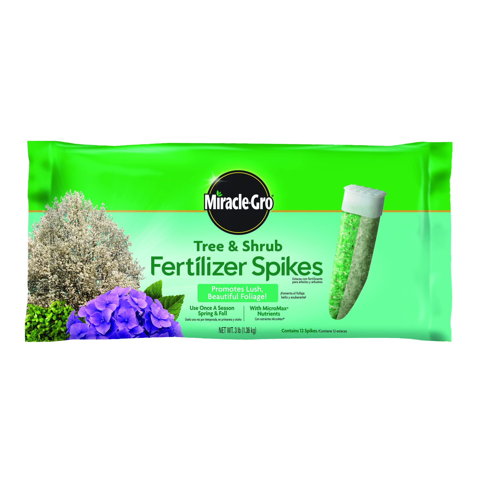 Miracle-Gro Fertilizer Spikes for Trees and Shrubs, 12 Pack (Not Sold in Pinellas County, FL)