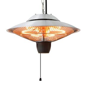 energ+ infrared electric outdoor heater - hanging, silver, model:hea-21524