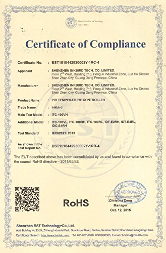 Inkbird ITC-100 PID Thermostat SSR Heat Sink Temperature Controller Relay Alarm Output 100 - 240V (ITC-100VH+ K Sensor)