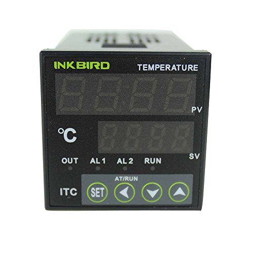 Inkbird ITC-100 PID Thermostat SSR Heat Sink Temperature Controller Relay Alarm Output 100 - 240V (ITC-100VH+ K Sensor)