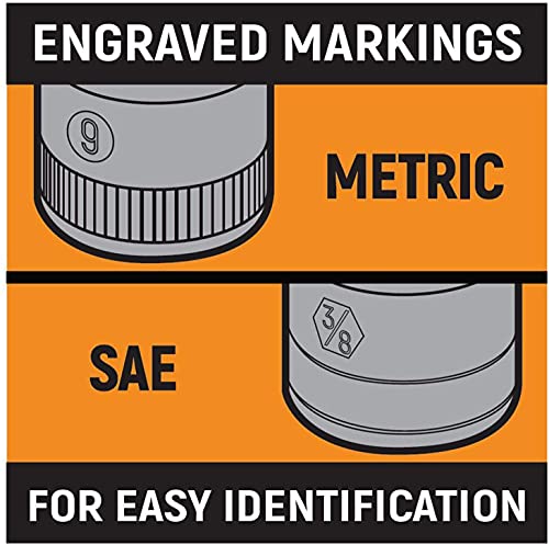 GEARWRENCH 47 Pc. 1/4" Drive 6 Pt. Socket Set, Standard & Deep, SAE/Metric - 80314D