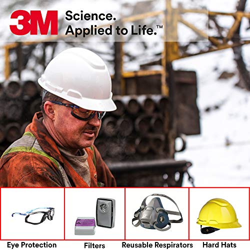 3M Safety Glasses, Virtua CCS, ANSI Z87, Anti-Fog, Clear Lens, Blue Frame, Corded Ear Plug Control System, Removable Foam Gasket