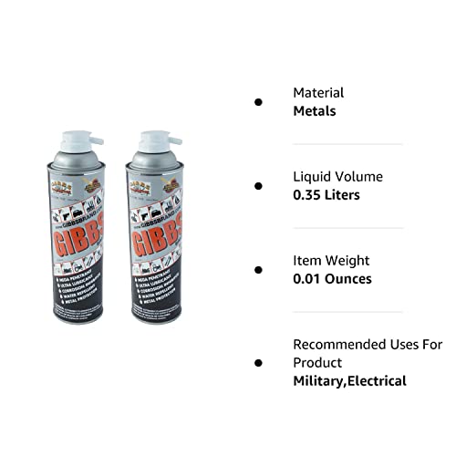 Gibbs Brand Lubricant (2-12oz cans)