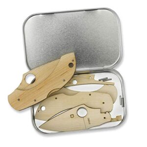 spyderco - wooden c28 dragonfly knife kit with step-by-step instructions - for ages 7 and up - wdkit1