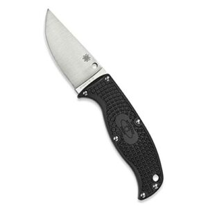 spyderco enuff clip point fixed blade utility multitool knife with 2.75" vg-10 stainless steel blade and premium custom-molded boltaron sheath - plainedge - fb31cpbk