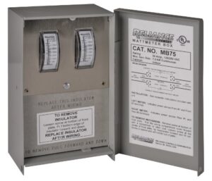 reliance controls mb75 wattmeter box
