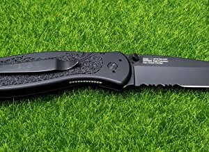 KERSHAW Black Tanto 40% Serrated Blur w/Black Anodized Aluminum Handle