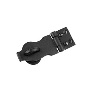 Renovators Supply Manufacturing Decorative Black Wrought Iron Hasp Lock 4inches x 1.75inches Heavy Duty Rust Resistant Hasp Latches Safety Padlock Clasps for Cabinets, Chests or Doors with Screws | Renovators Supply Manufacturing