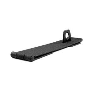 Renovators Supply Manufacturing Door Lock Latch 6 1/4  in. Black Wrought Iron Hasp Latch Garage Barn Door Lock with Mounting Hardware