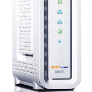 ARRIS SURFboard SB6141 8x4 DOCSIS 3.0 Cable Modem - Retail Packaging- White