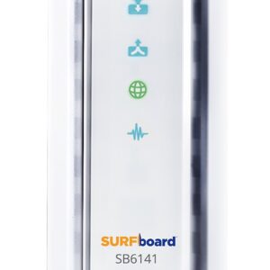 ARRIS SURFboard SB6141 8x4 DOCSIS 3.0 Cable Modem - Retail Packaging- White