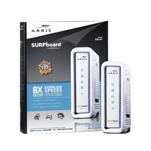 ARRIS SURFboard SB6141 8x4 DOCSIS 3.0 Cable Modem - Retail Packaging- White