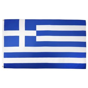 greece flag 3' x 5' - greek flags 90 x 150 cm - banner 3x5 ft high quality - az flag