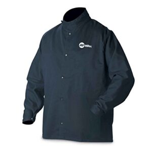 welding jacket, navy, cotton/nylon, l