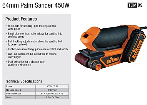Triton TCMBS Palm Sander, Orange