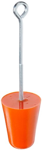 UltraTech 2114 Polyurethane Conical Ultra-Drain Plug, 3" Diameter, Orange