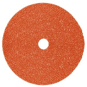 cubitron 3m fibre disc 987c - 36+ grit metal grinding disc - ceramic precision shaped grain - for angle grinders - 4.5" x 7/8" center hole, orange