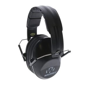 walker's game ear low profile folding muff, black