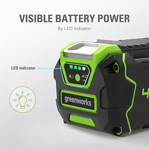 Greenworks 40V 4.0Ah Lithium-Ion Battery (Genuine Greenworks Battery / 75+ Compatible Tools)