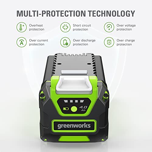 Greenworks 40V 4.0Ah Lithium-Ion Battery (Genuine Greenworks Battery / 75+ Compatible Tools)