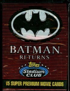 topps stadium club batman returns trading card pack - 15 cards per pack